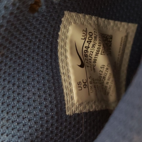 Nike Blue Jay; 40th Anniversary; Air Force 1. 82-22. Size 9C GUC - Picture 10 of 14